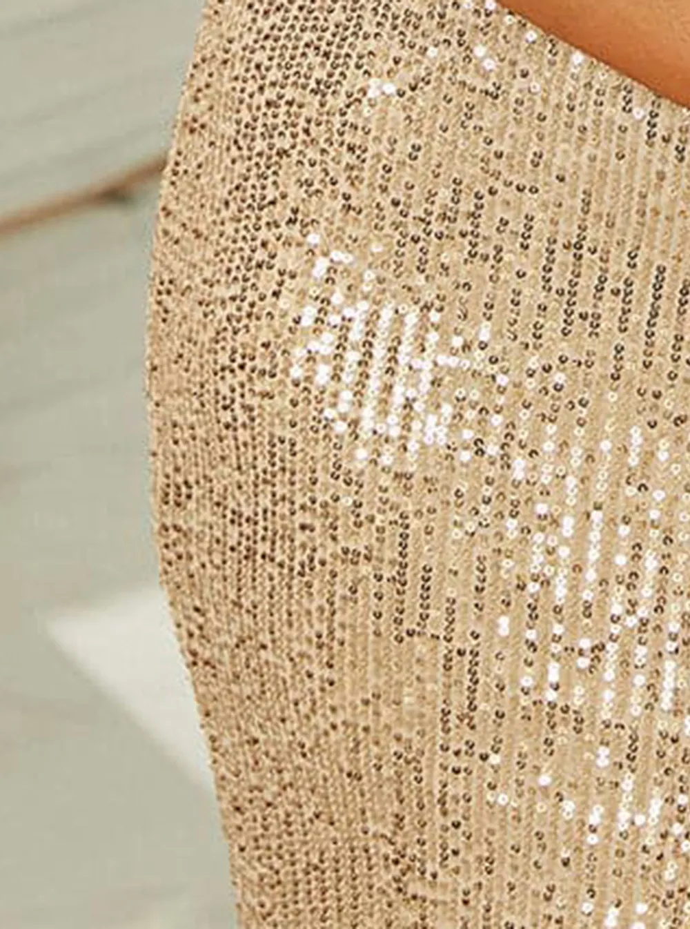 Glitter Wrap Mermaid Prom Maxi Dress