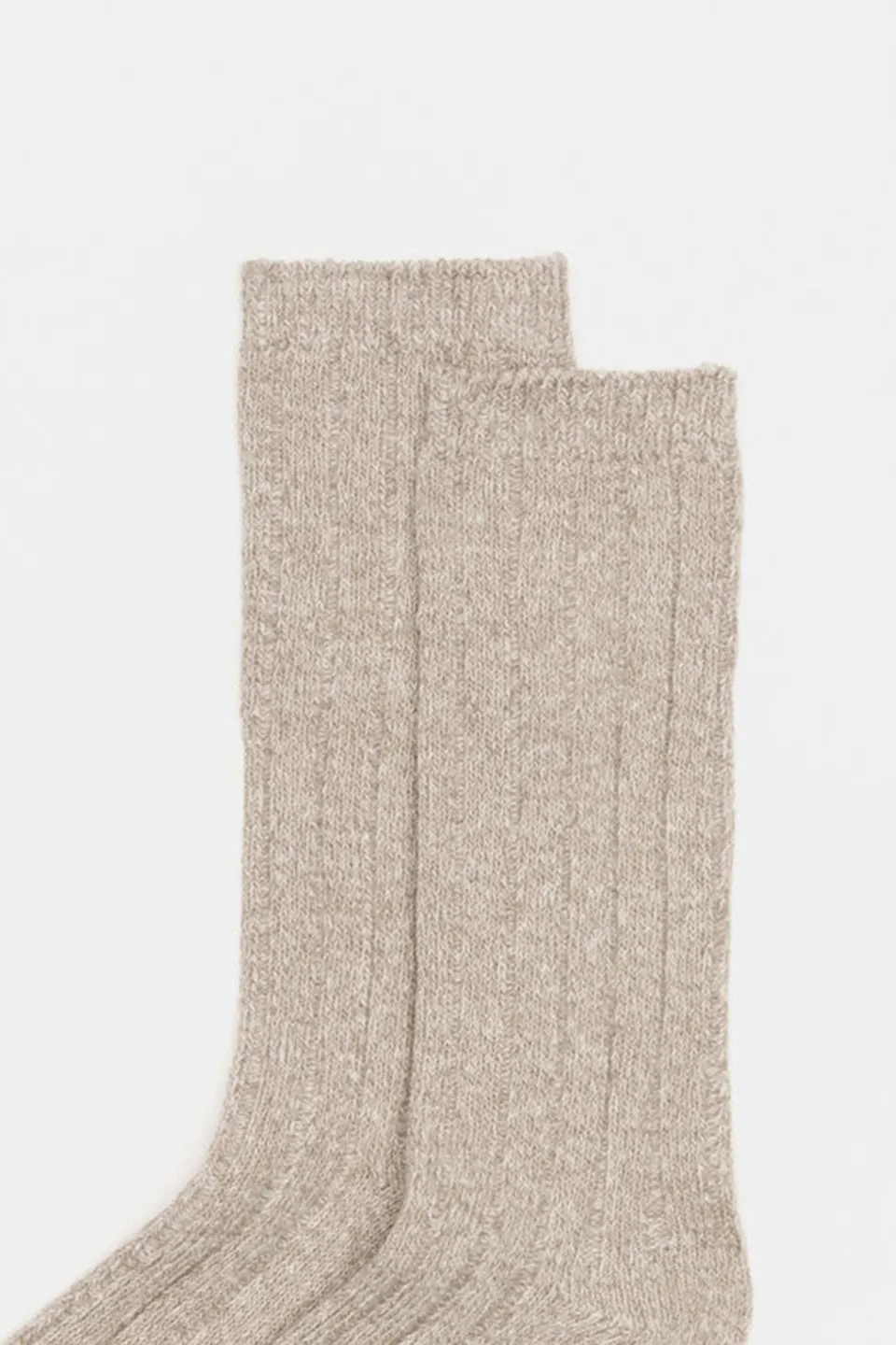 Knitted Boot Socks with Marled Effect