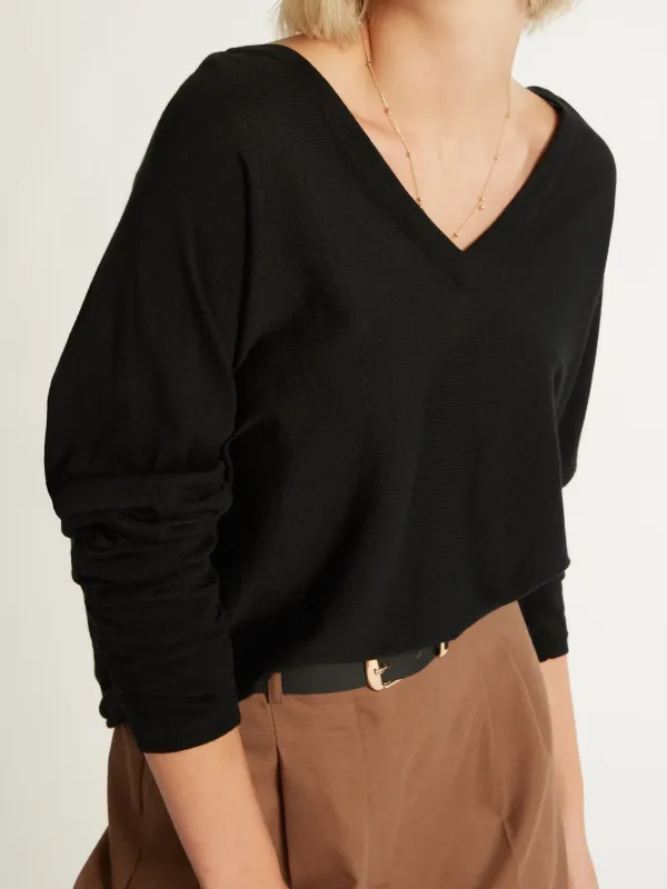 Black Reversible Sweater