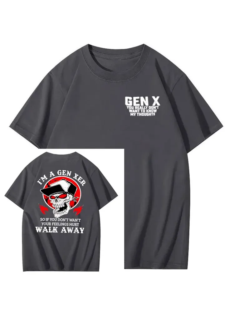 T-Shirt Gen X Round-Neck Short-Sleeved T-Shirt