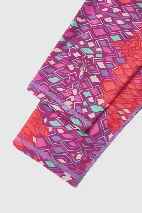 Allover Geo Print Scrunch Butt Sports Leggings