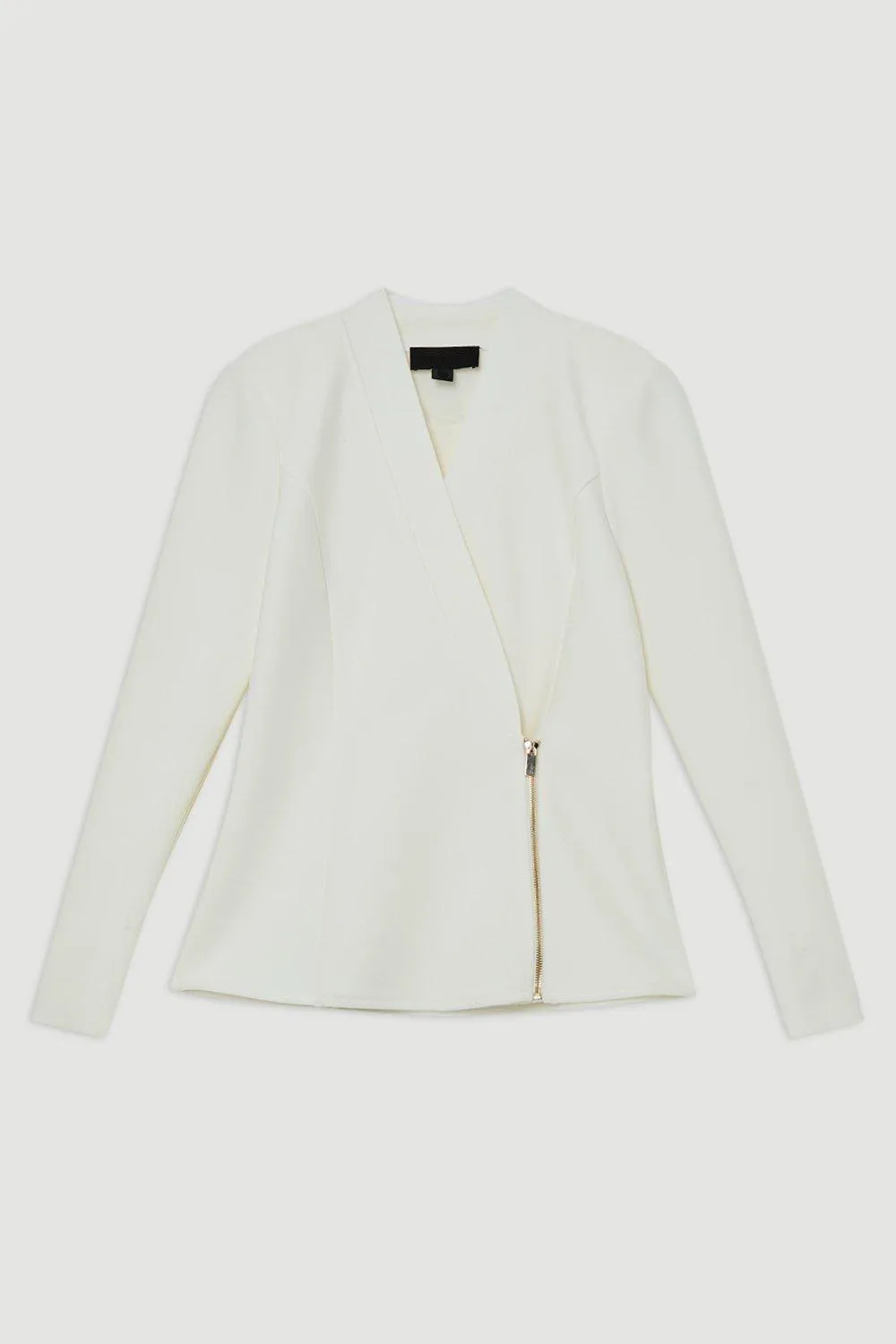 Knit Side Zip Longline Jacket