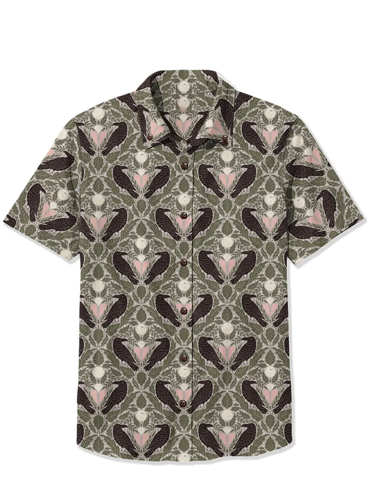 Crow Pattern Shirt