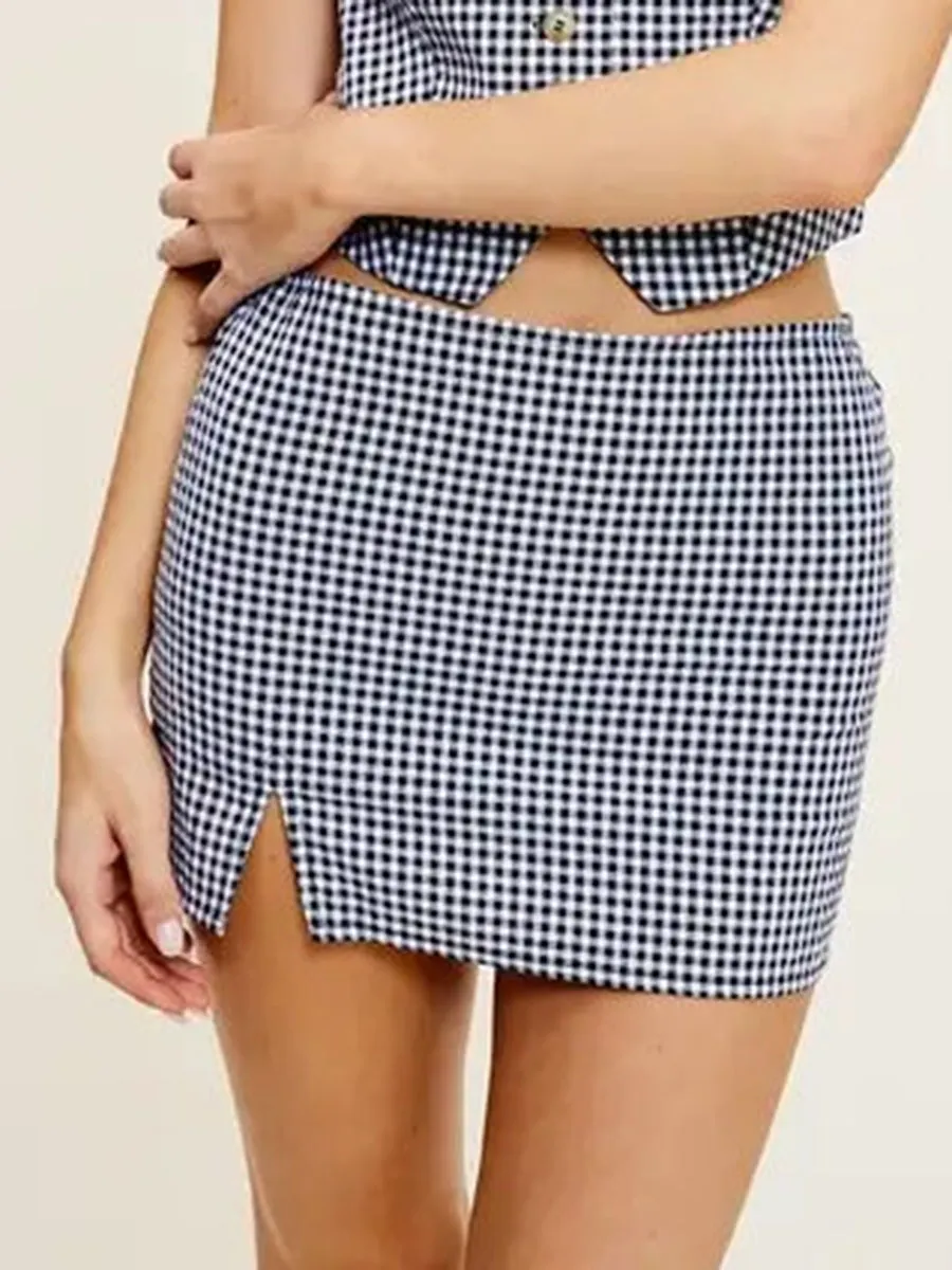 Women's Gingham Mini Skirts