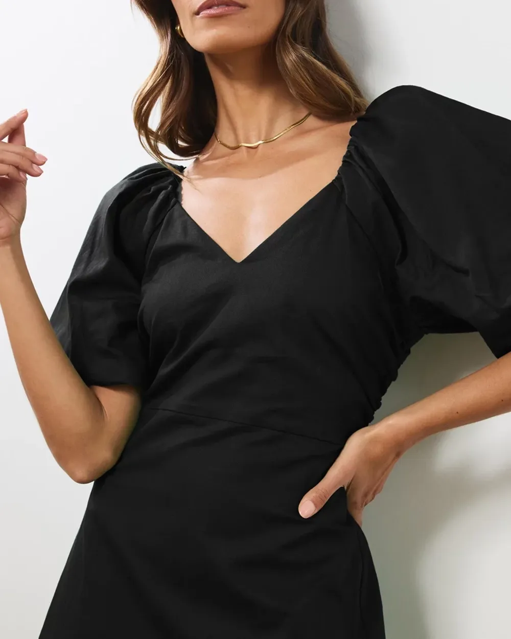 Holiday Style Linen Blend Mini Dress
