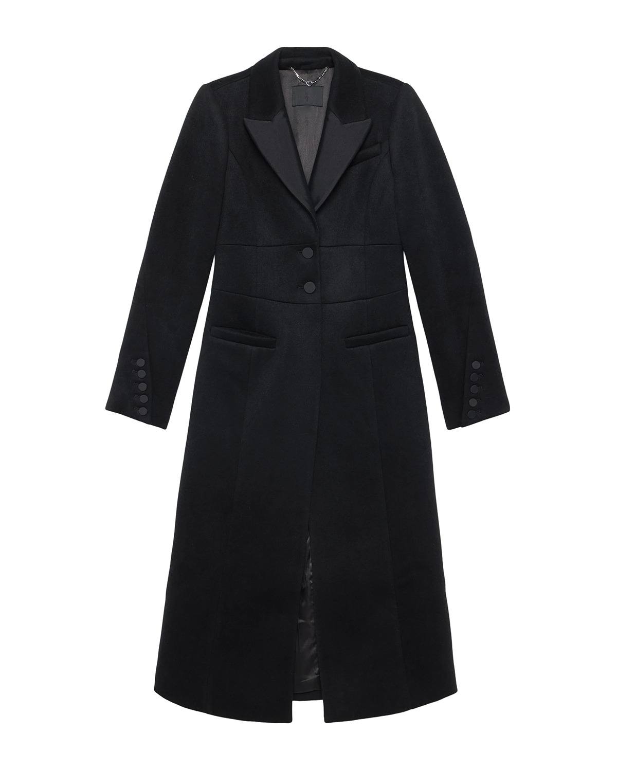 Black Long Line Open Front Blazer