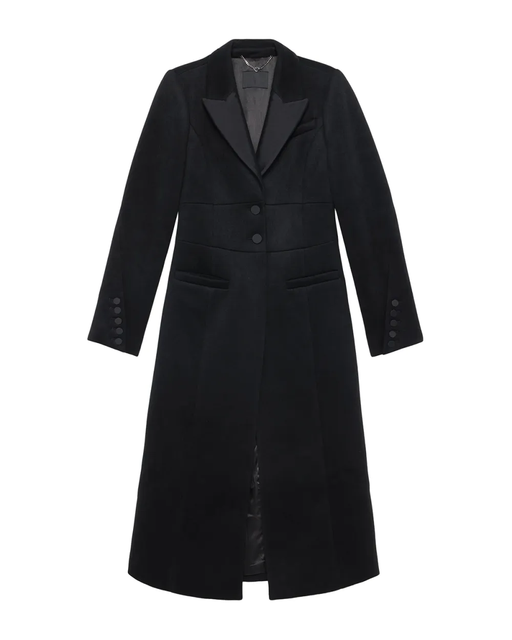 Black Long Line Open Front Blazer