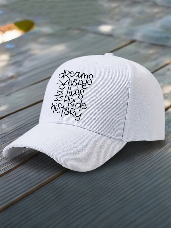 Dreams Hope Lives Pride Tory Black History Baseball Cap