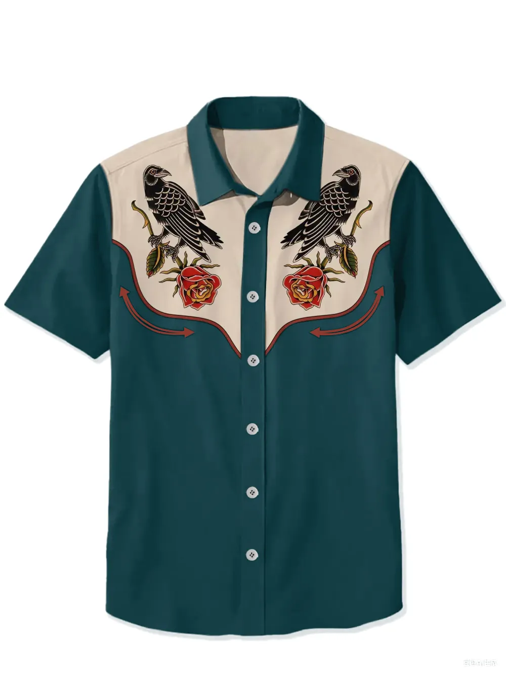 Crow And Flower Shirt