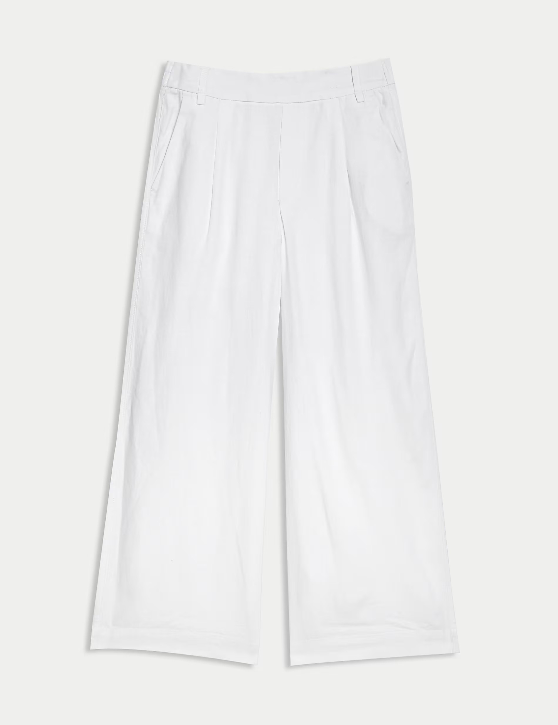 Black Shirred Wide Leg Trousers