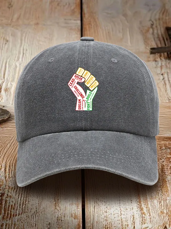 Lead Speak Challenge Dream Fight Washed Baseball Cap