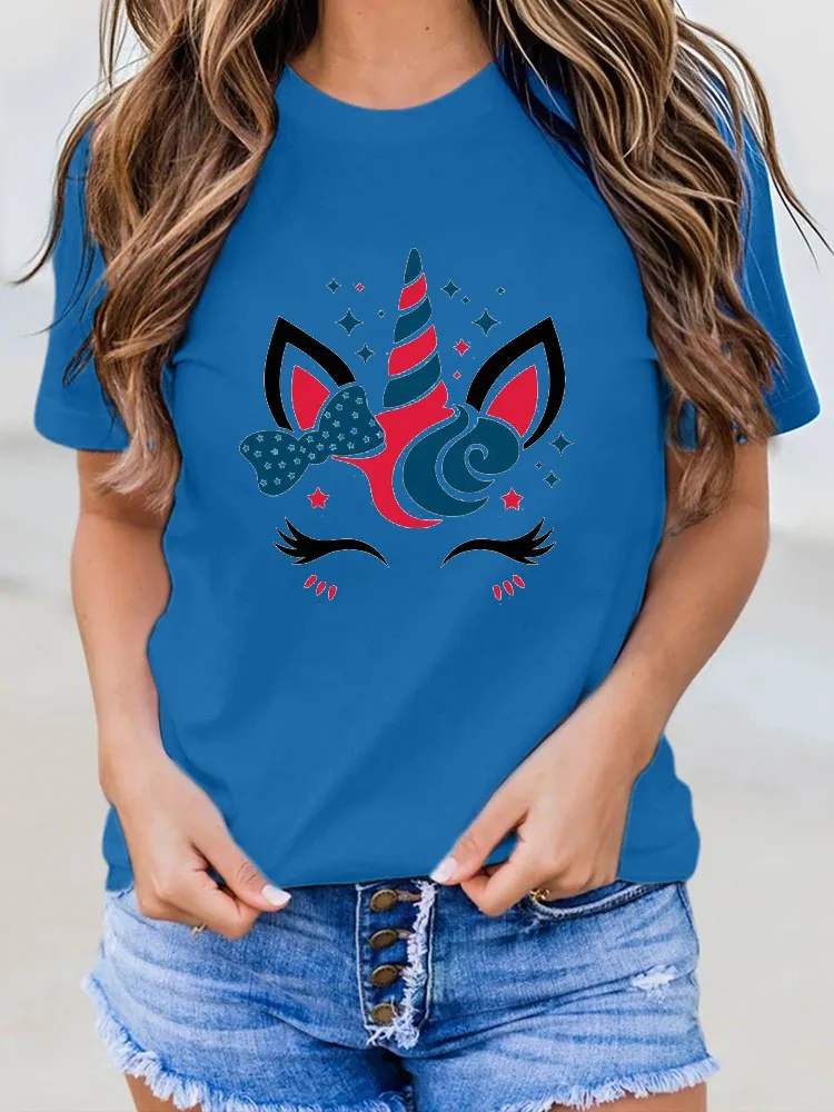 Woman'S Independence Day Short-Sleeved T-Shirt
