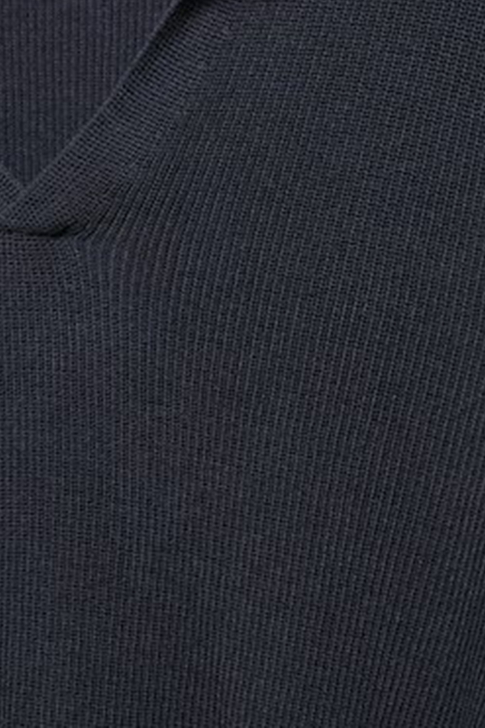 Ribbed Knit Polo Shirt