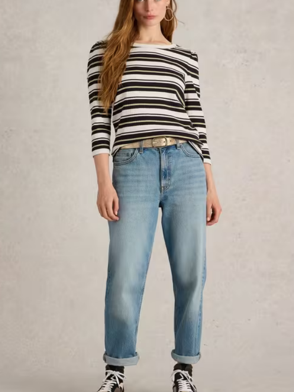 Puff Sleeve Crew Neck Tee