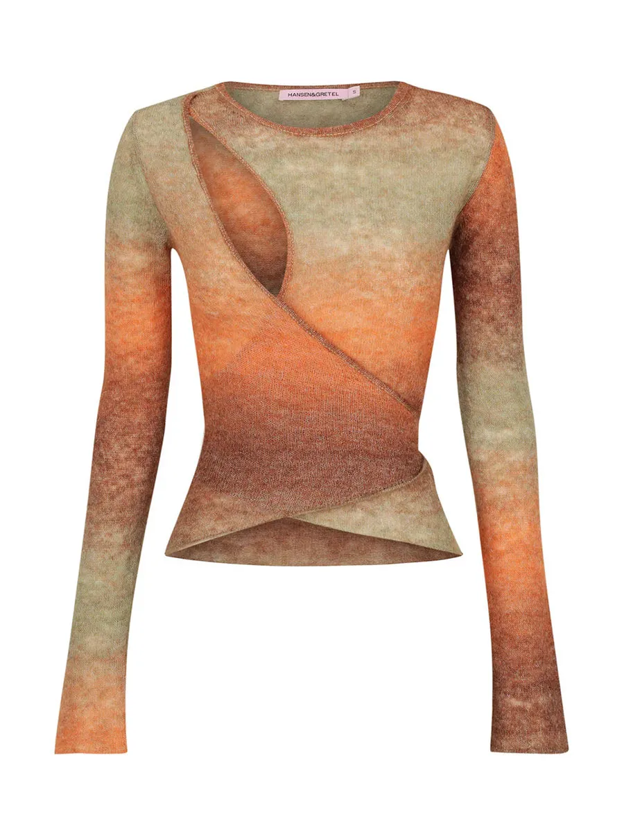 Ombre Effect Knit Sweater