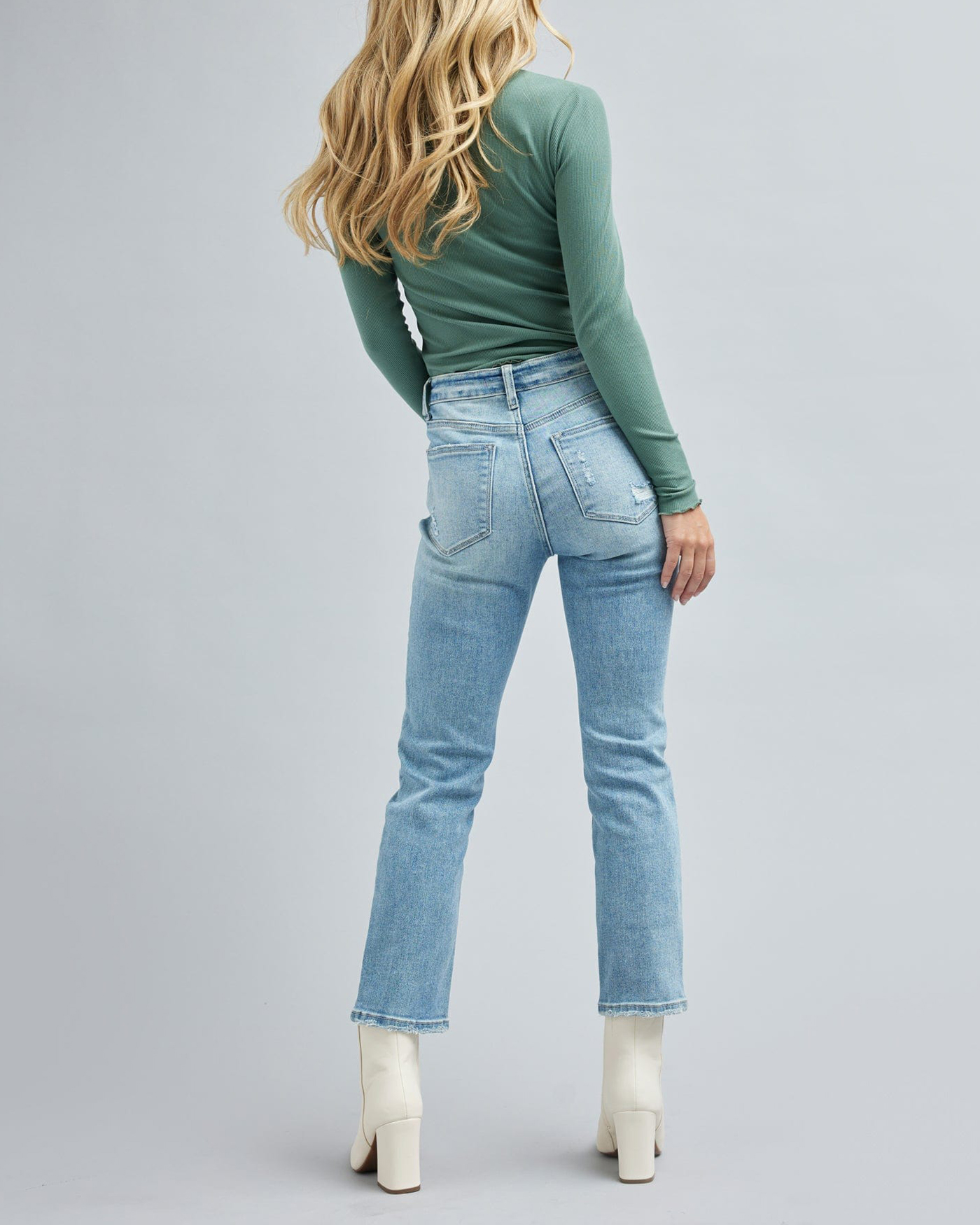 High Rise Slim Straight Jean