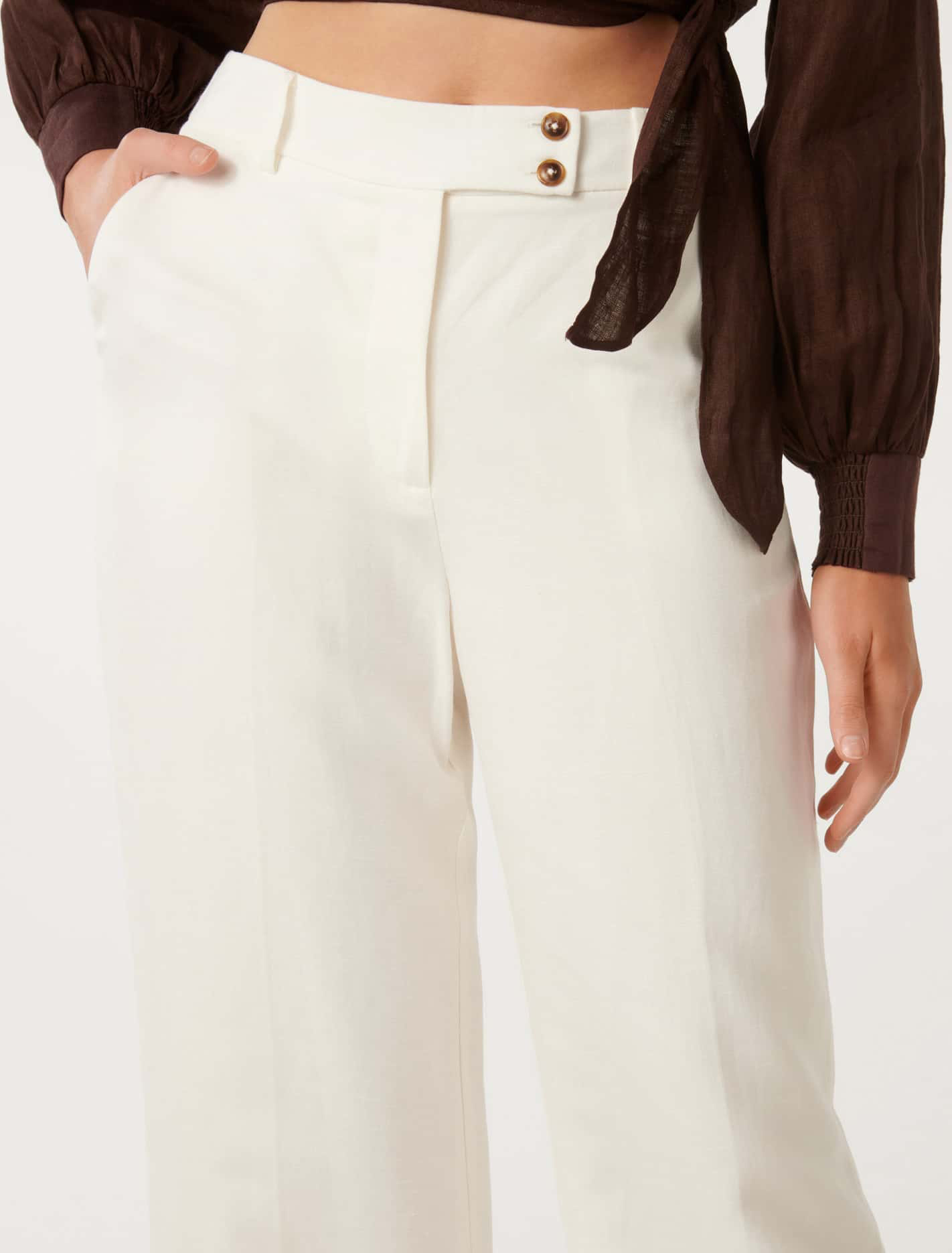 Button-Tab Pants