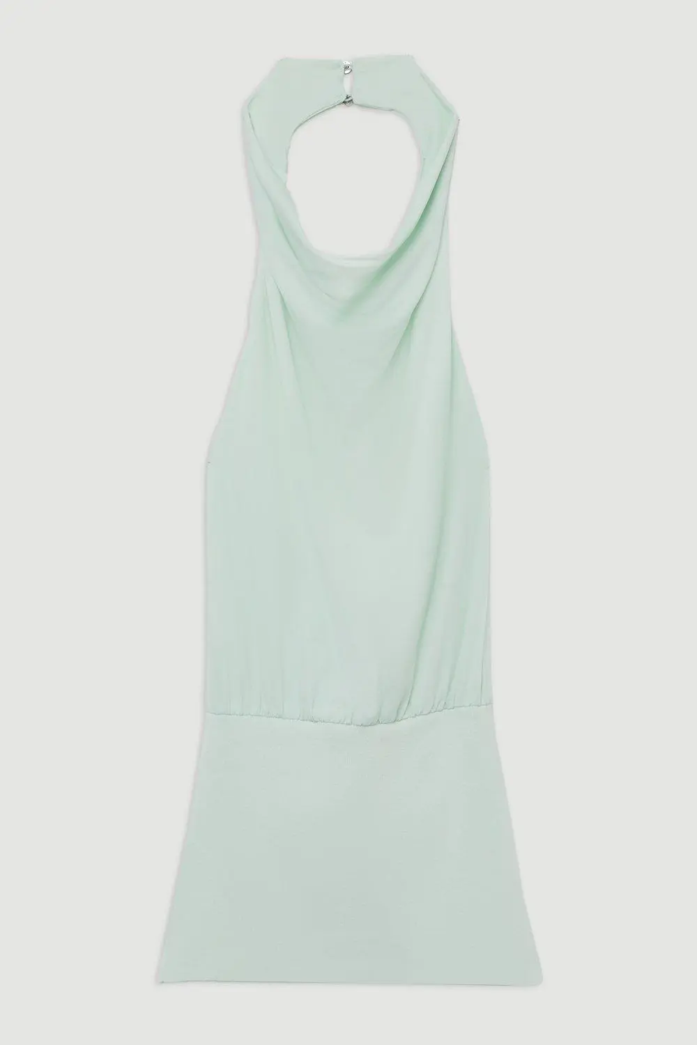 Jersey Knit Mix Halter Neck Top