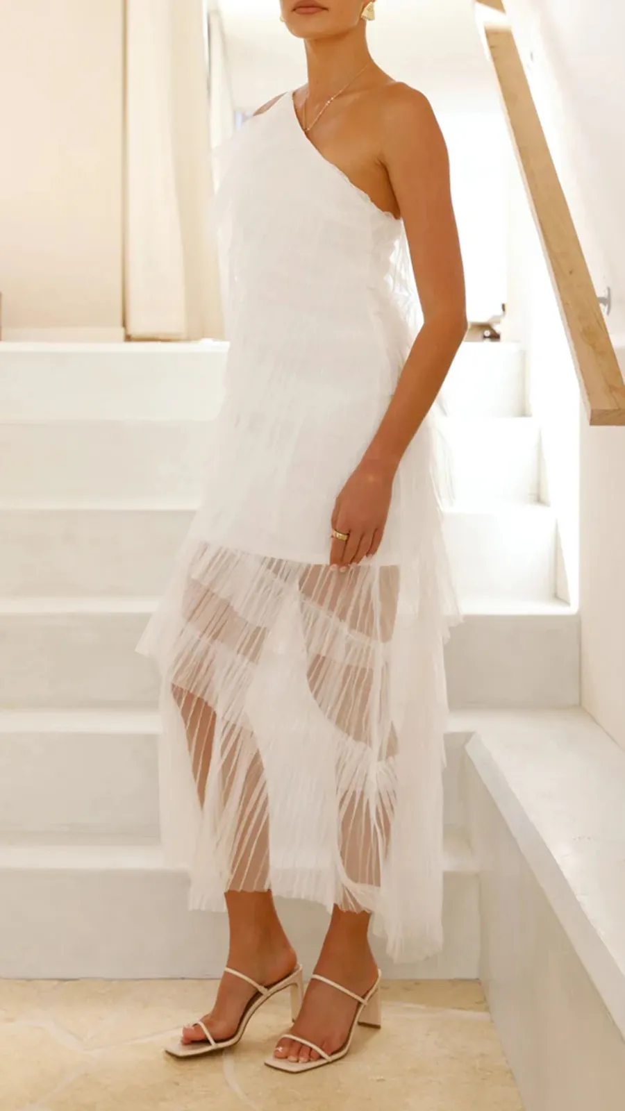 Partially Lined Maxi Dress