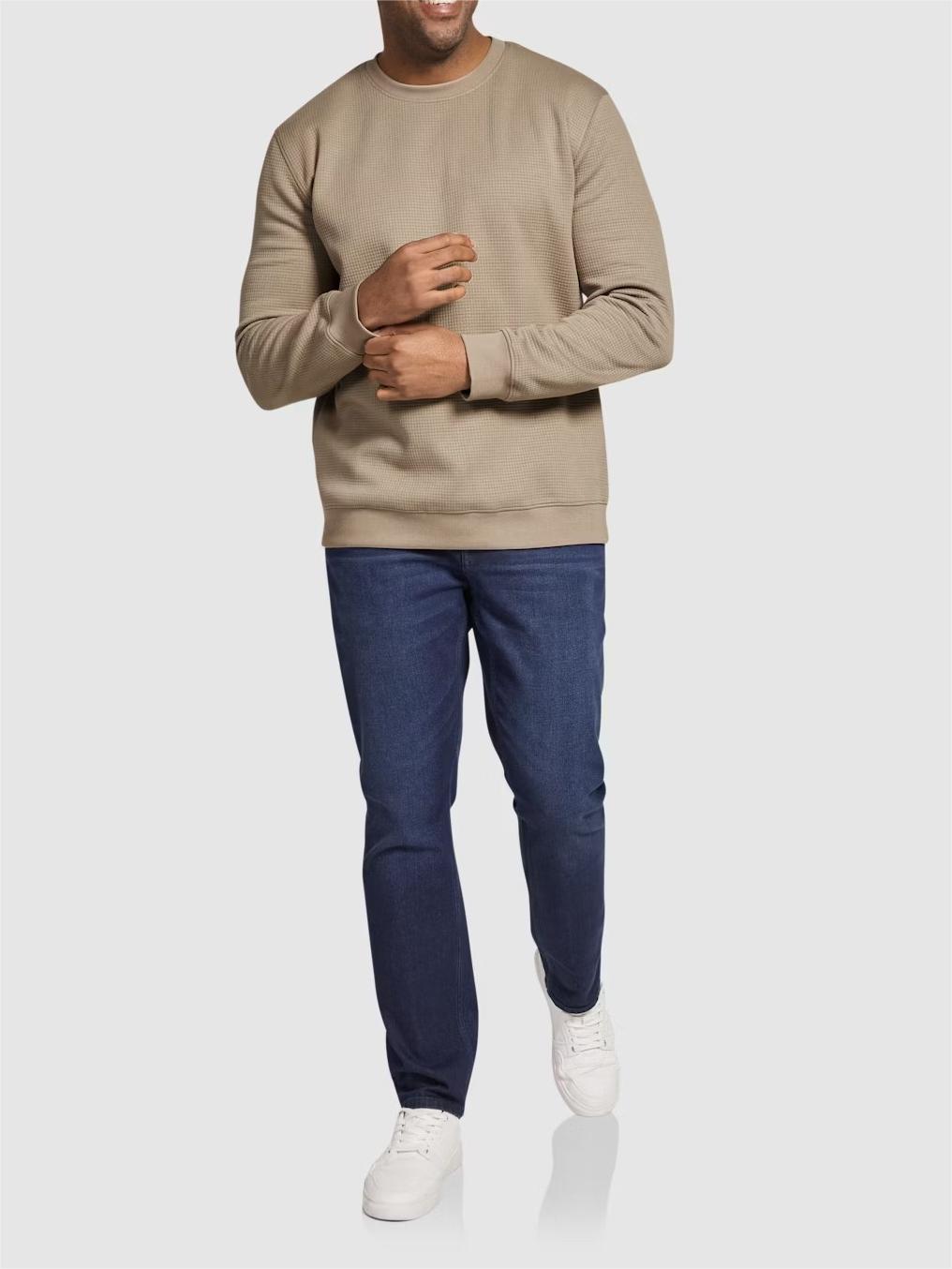 CASUAL LONG SLEEVE GEOMETRIC TEXTURED SWEATSHIRT