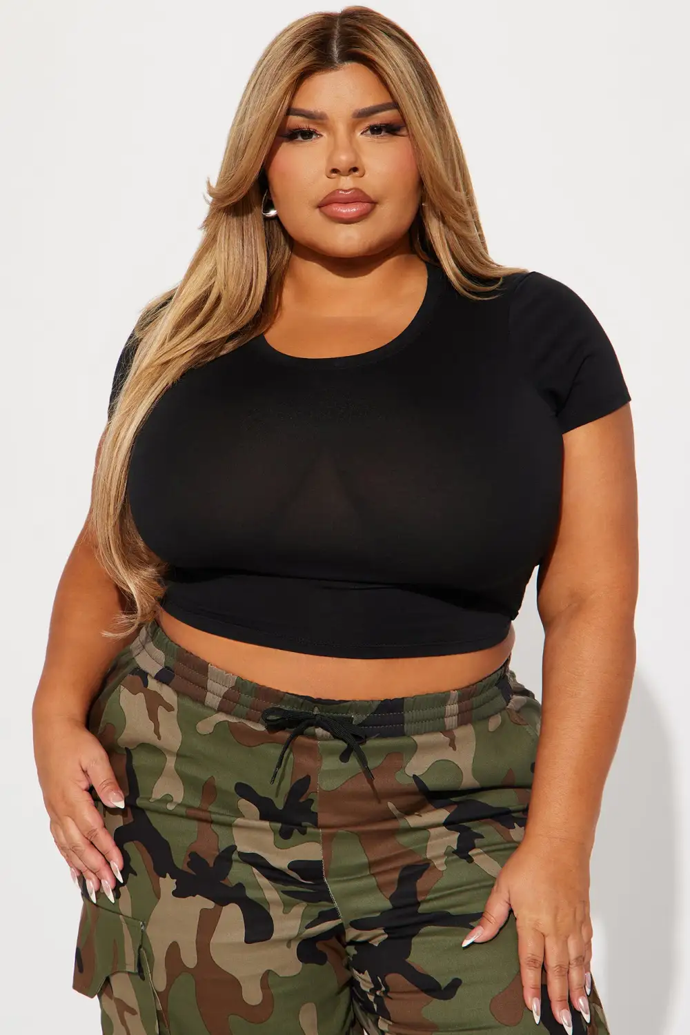 Judia Crew Neck Top - Black