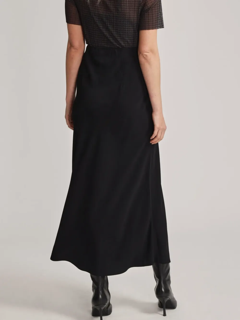 Black The Maxi Slip Skirt