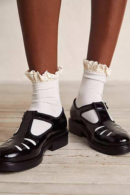Waffle Knit Ankle Socks