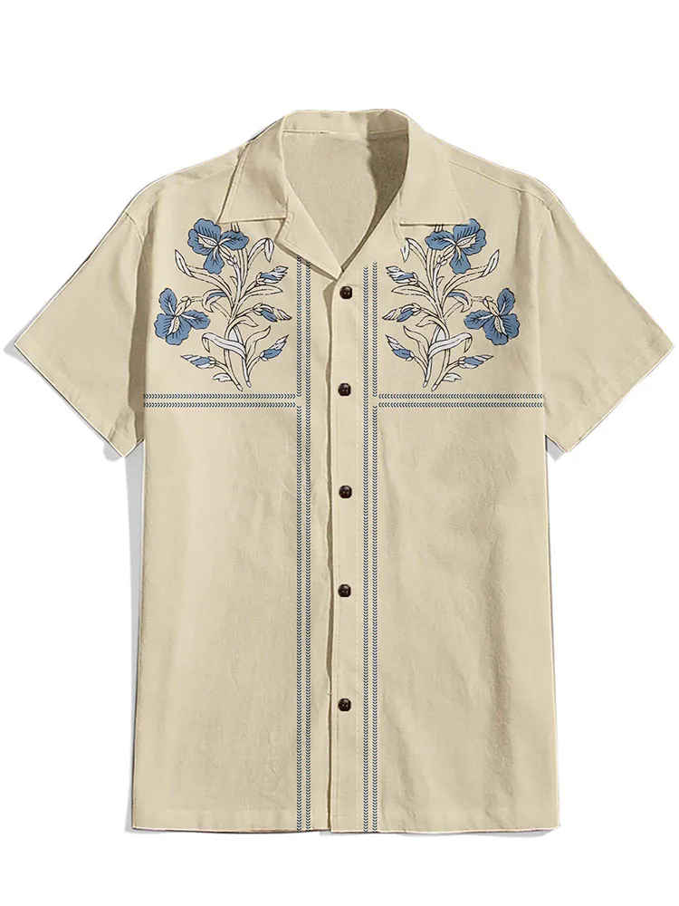 Blue Floral Shirt