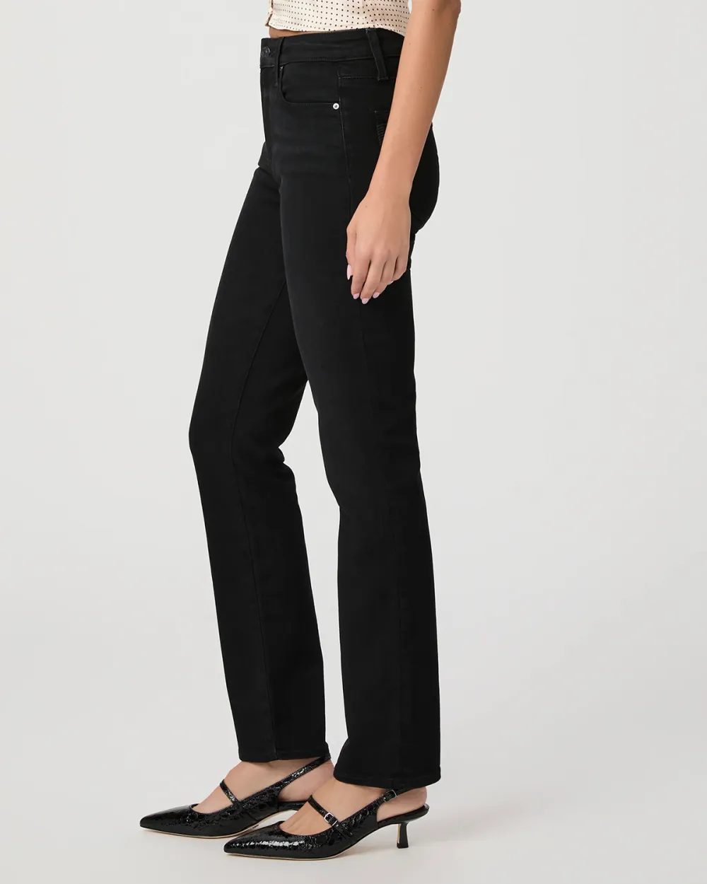 Black Straight Leg Skinny Jeans