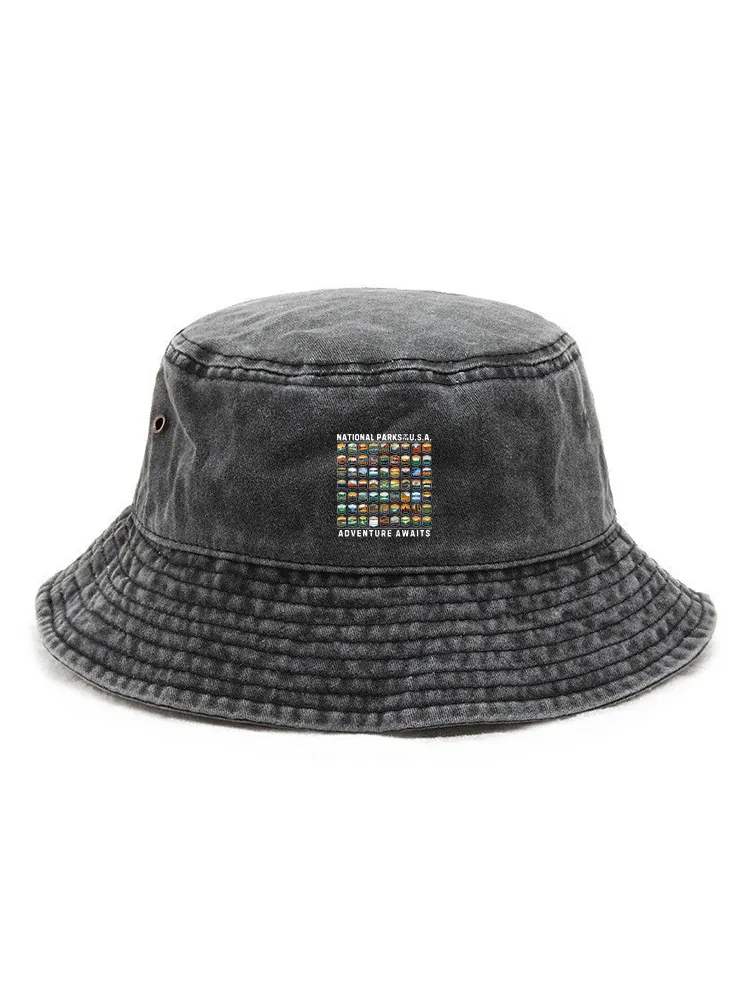 National Parks Of Our USA Adventure Awaits Printed Bucket Hat