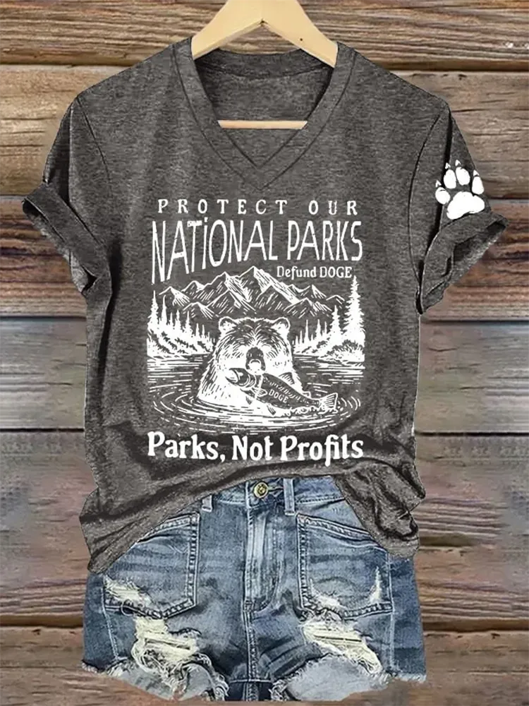 Women'S Protect Our National Parks Printed T-Shirt
