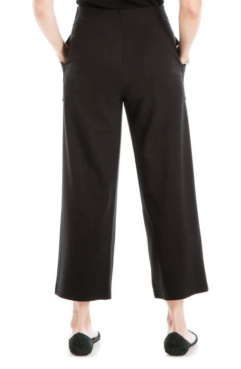 Ponte Crop Wide Leg Pull-On Pants