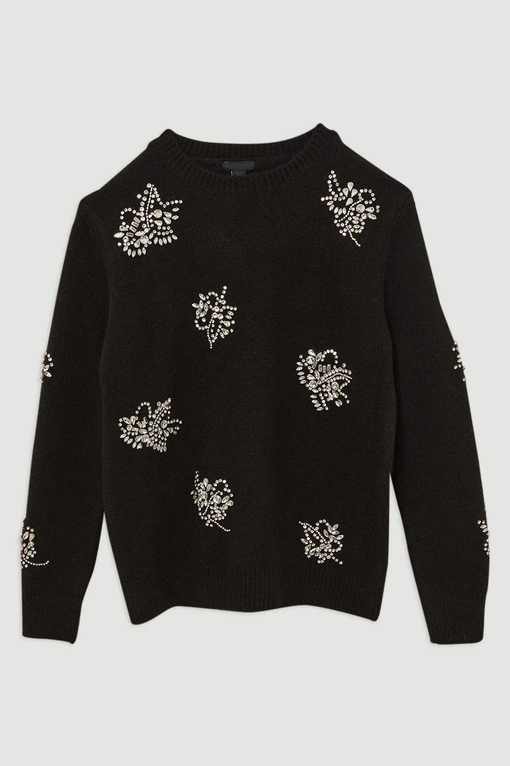 Wool Blend Embellished Cosy Knit Jumper