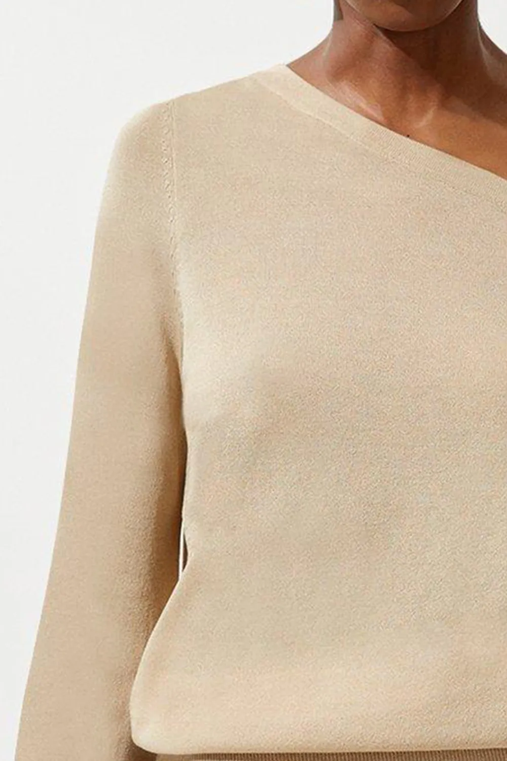 Lightweight Viscose Blend Summer Knit Off Shoulder Top