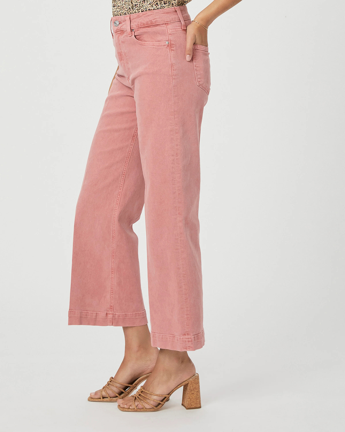 Pink Wide Leg Jeans