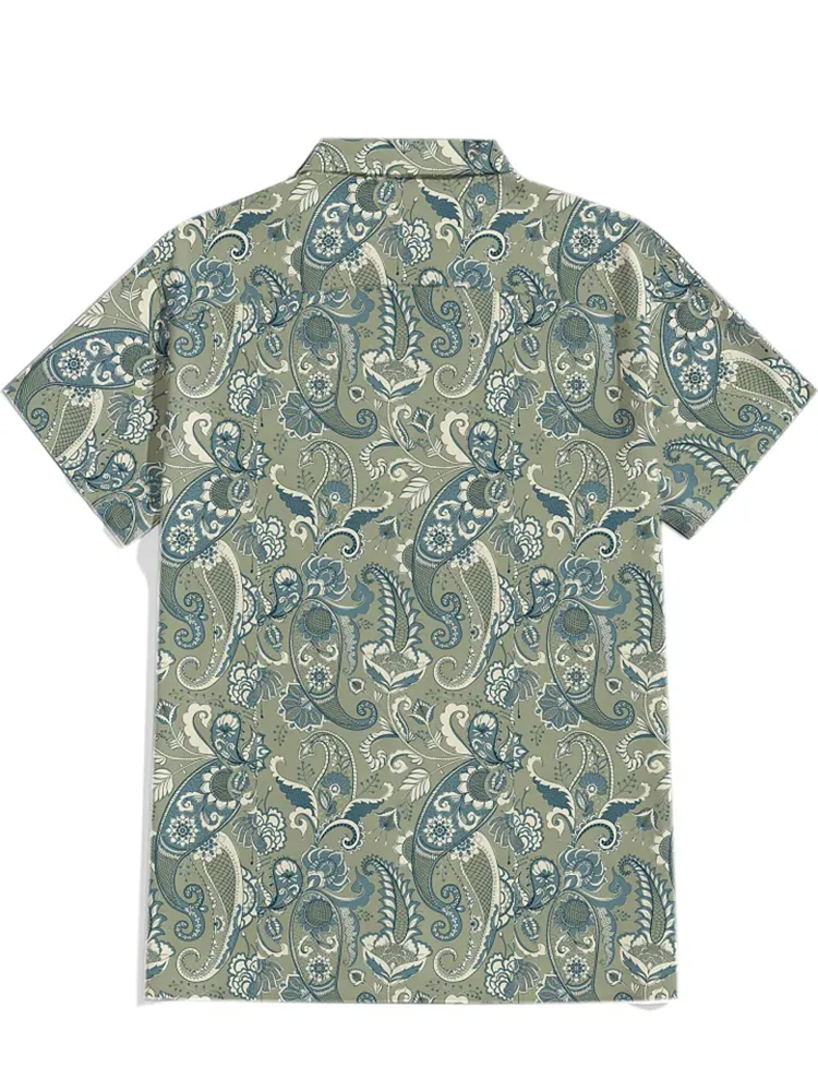 Western Plant Leaf Printed Shirt