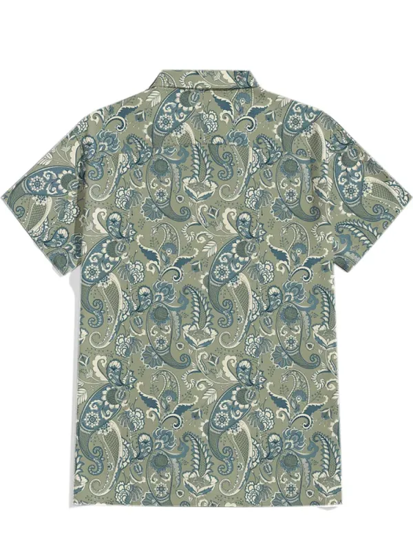 Western Plant Leaf Printed Shirt