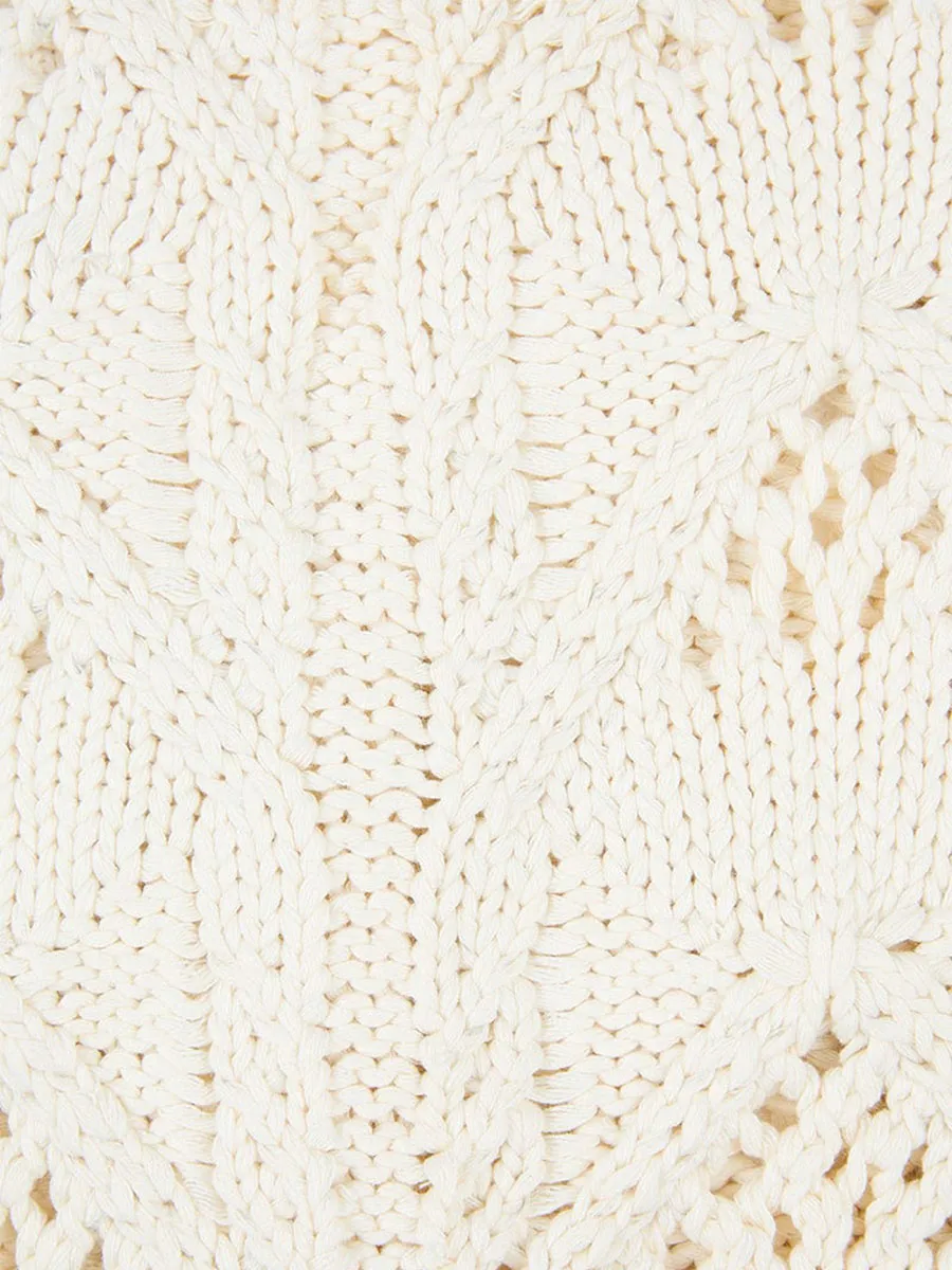 Openwork Long Sleeve Knit Jumper