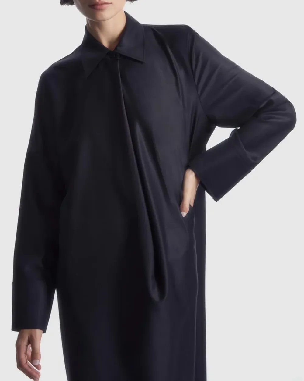 Wool Midi Shirt Dress