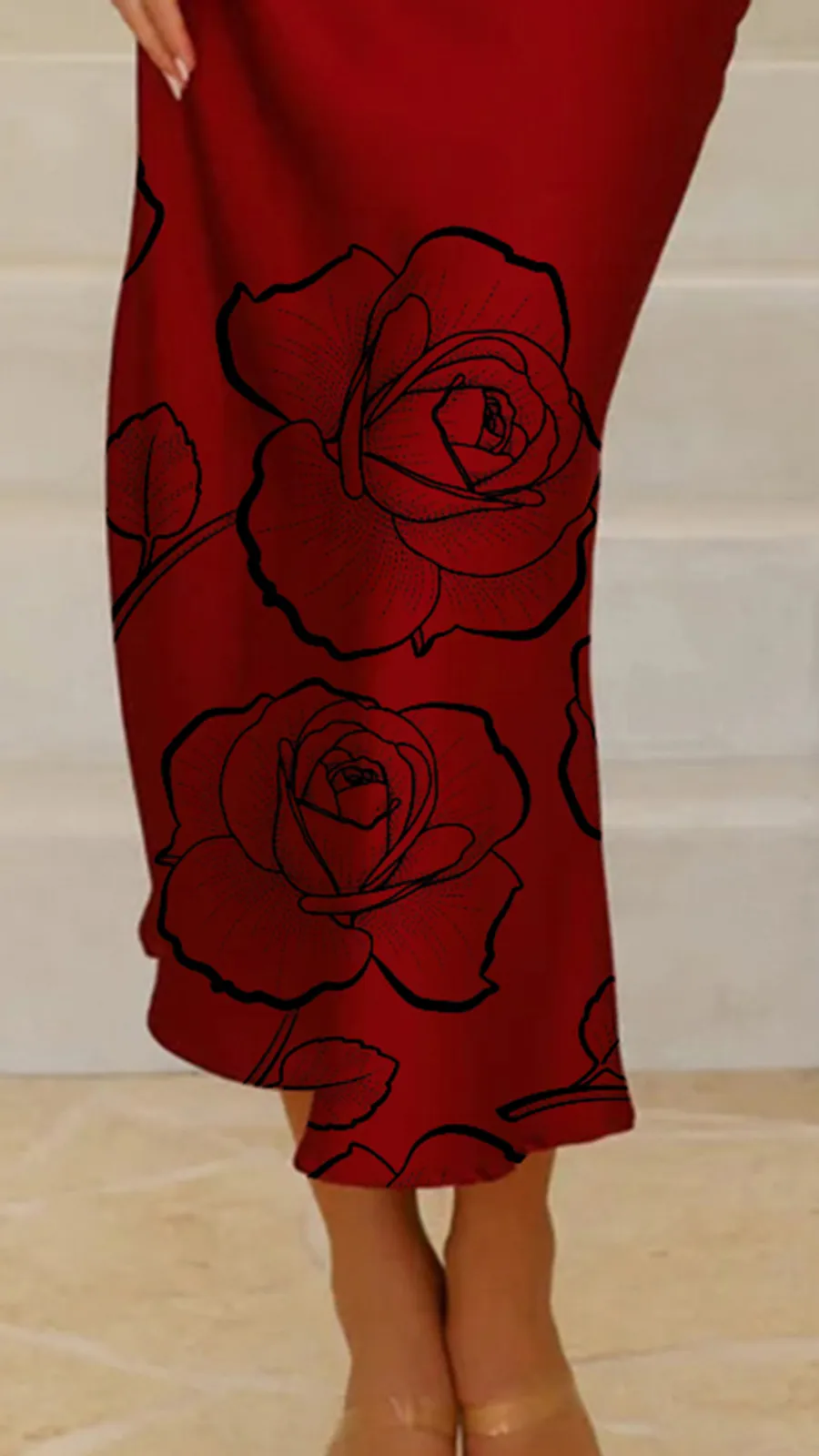 High Neckline Maxi Dress