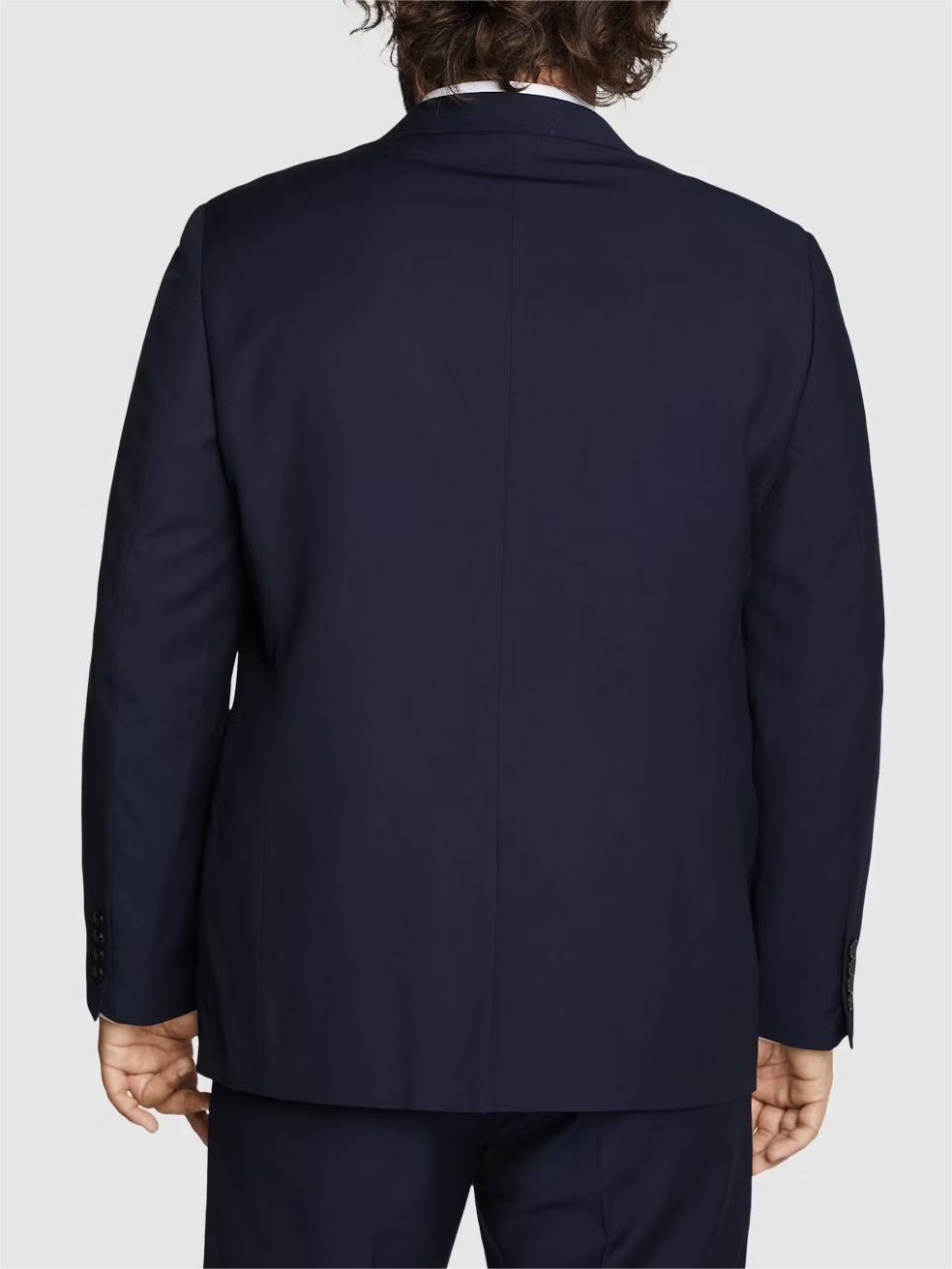 BLUE SLIM FIT SOLID FORMAL BLAZER
