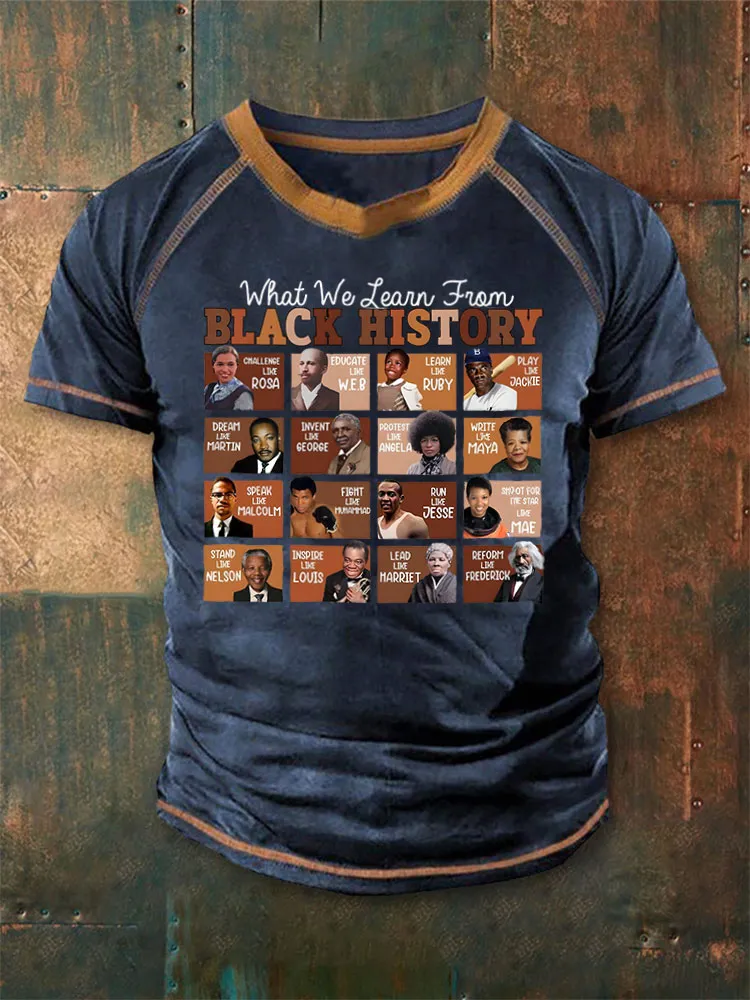 Men'S What We Team From Black History Round-Neck T-Shirt
