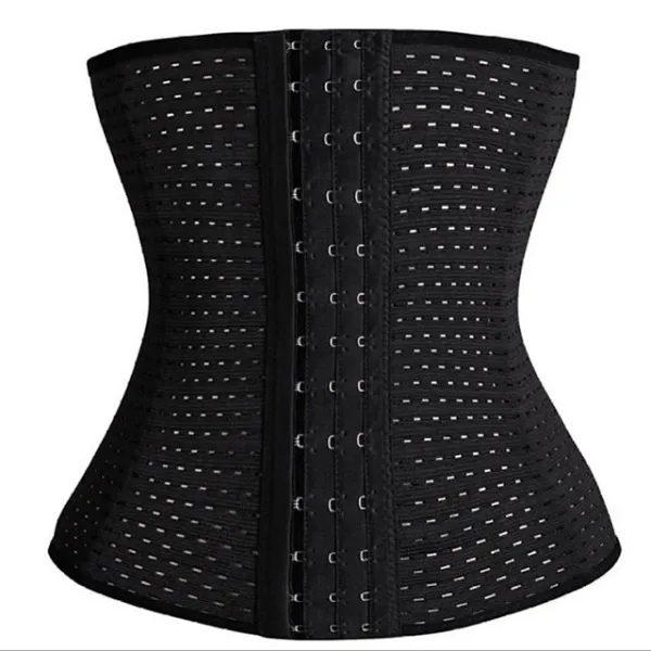 Corset Women's Waist Trainer Shapewears Office Running Gym Yoga Plus Size Creamy-white Black Brown Sport Breathable Hook & Eye Tummy Control Push Up Front Close Solid Color Summer Spring Fall
