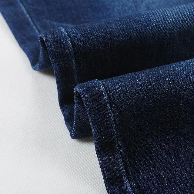Women's Jeans Skinny Full Length Denim Side Pockets Stretchy High Waist Fashion Street Casual Light Blue B S M