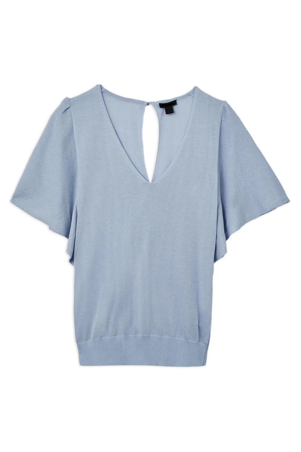 Lightweight Viscose Blend Summer Knit Angel Sleeve Top