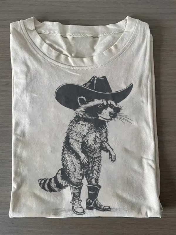Vintage Cowboy Racoon T-Shirt