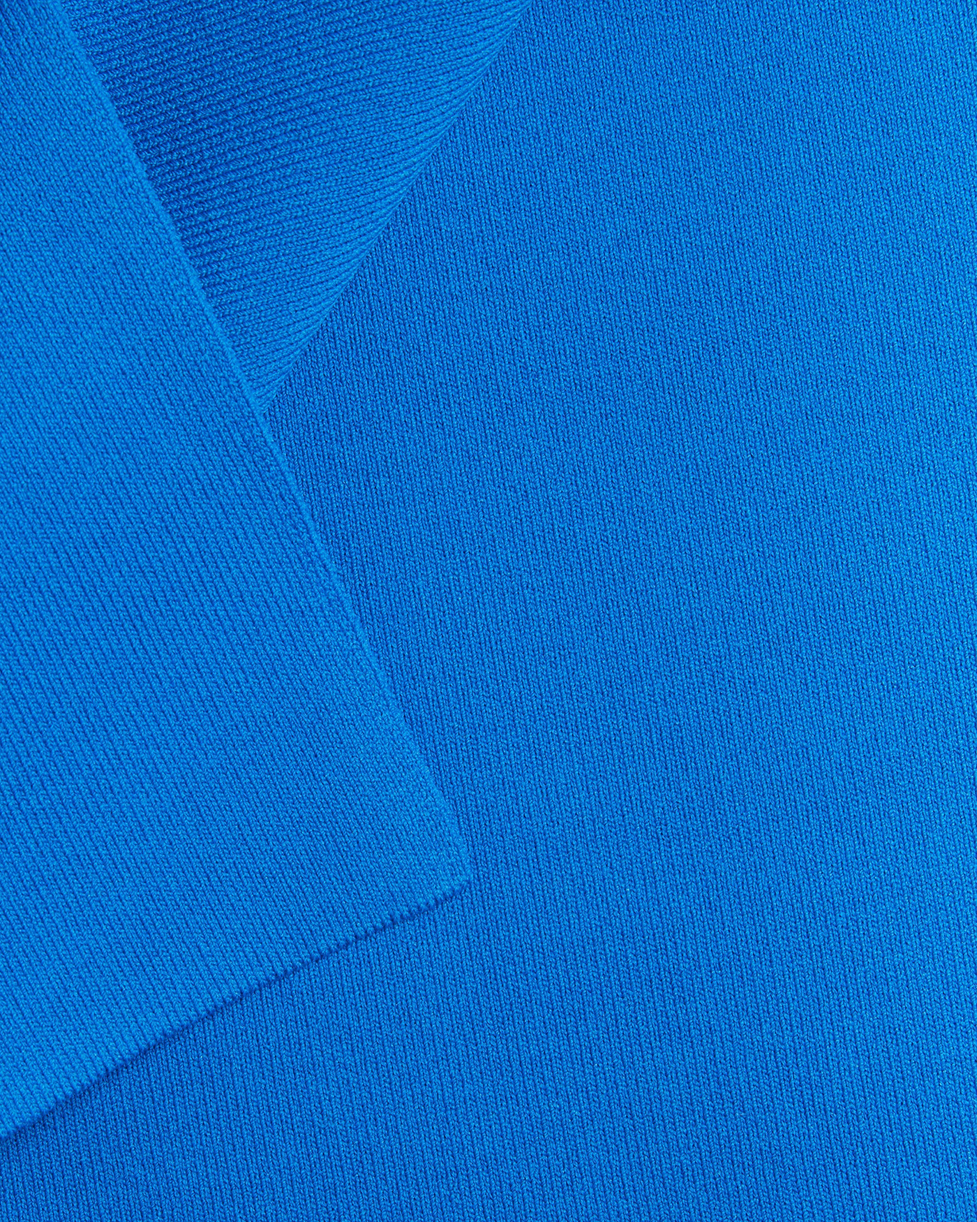 Sharmay Scallop Detail Midi Knit Dress Mid-Blue
