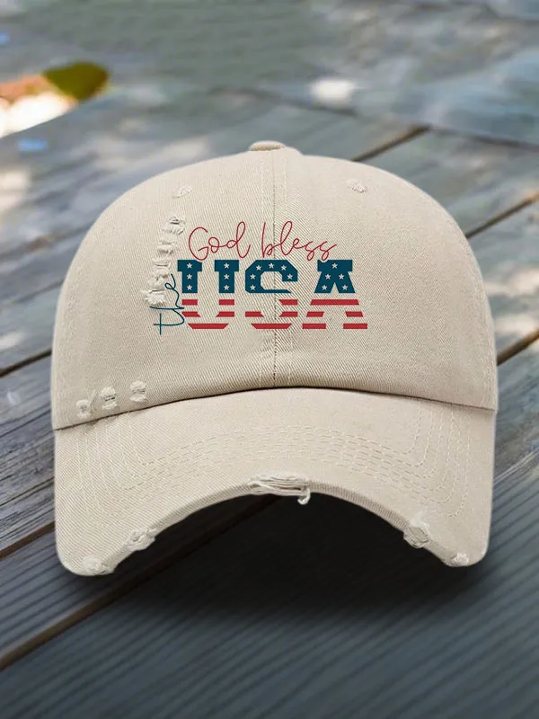 God Bless The USA Baseball Cap