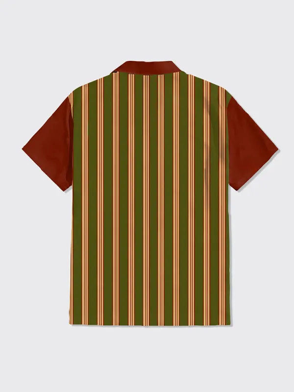 Stripes And Horses Button Up Shirt