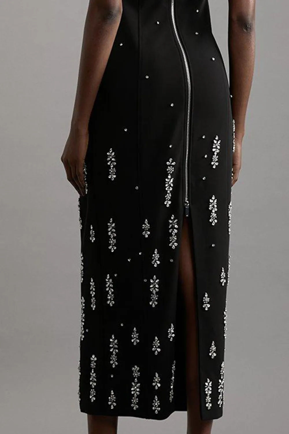 Crystal Embellished Bandeau Midaxi Dress
